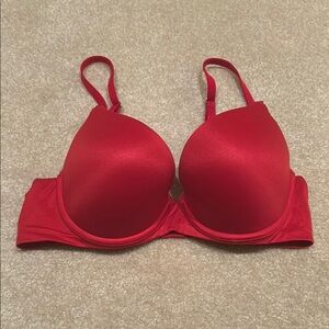 aerie real sunnie Demi Red Underwire Bra with Molded Cups and Adjustable Straps